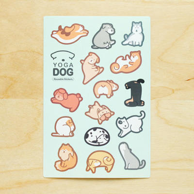 秘密話貼紙 - 瑜珈狗