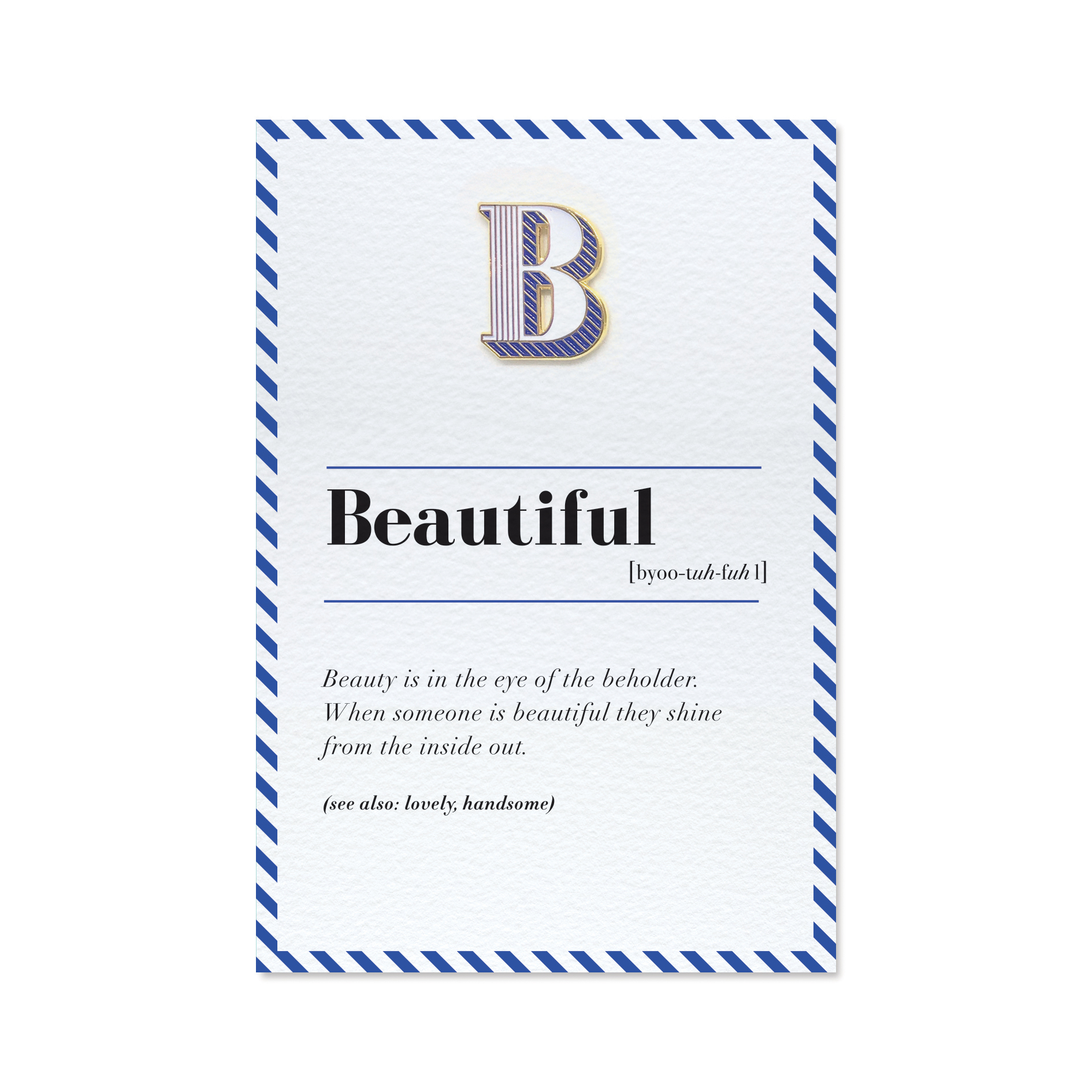琺瑯徽章卡 - B / Beautiful