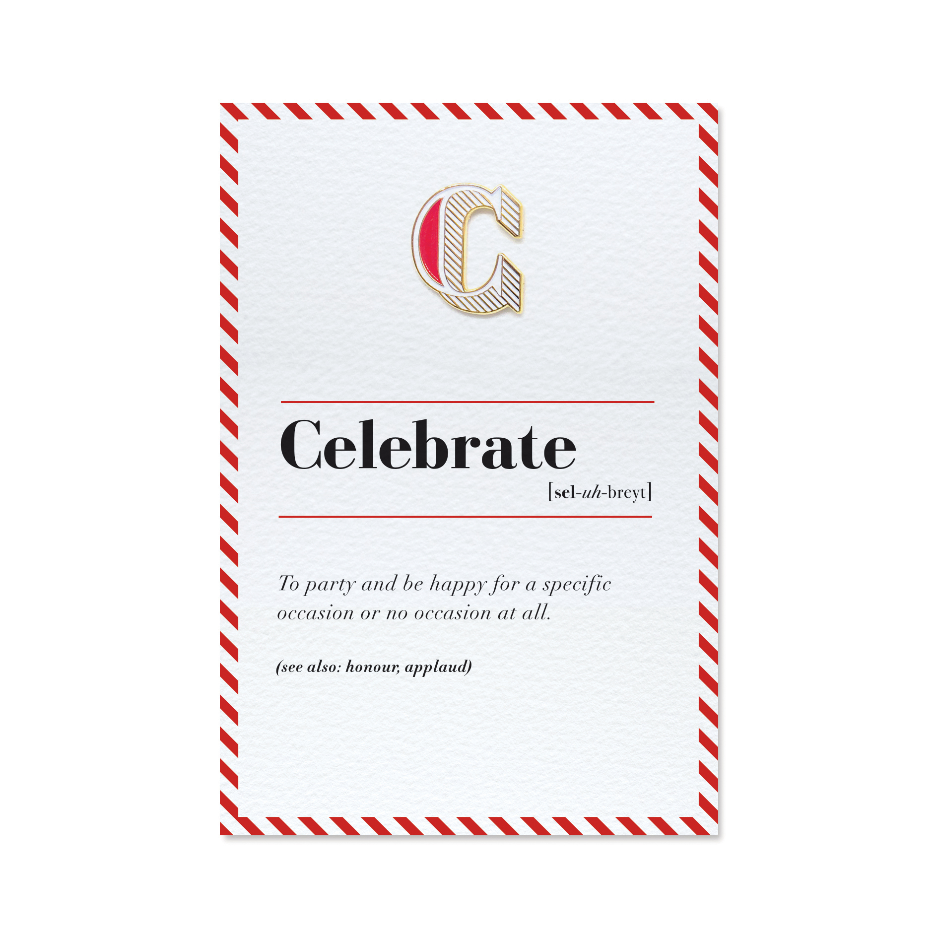 琺瑯徽章卡 - C  / Celebrate