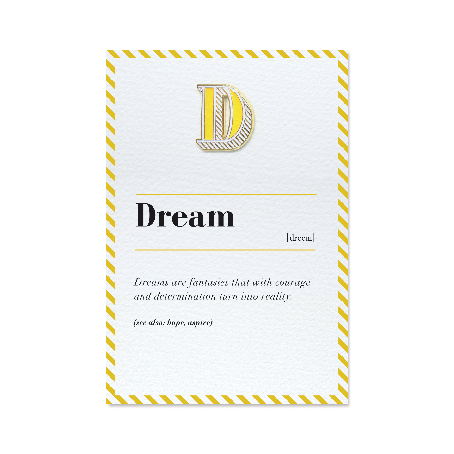 琺瑯徽章卡 - D / Dream