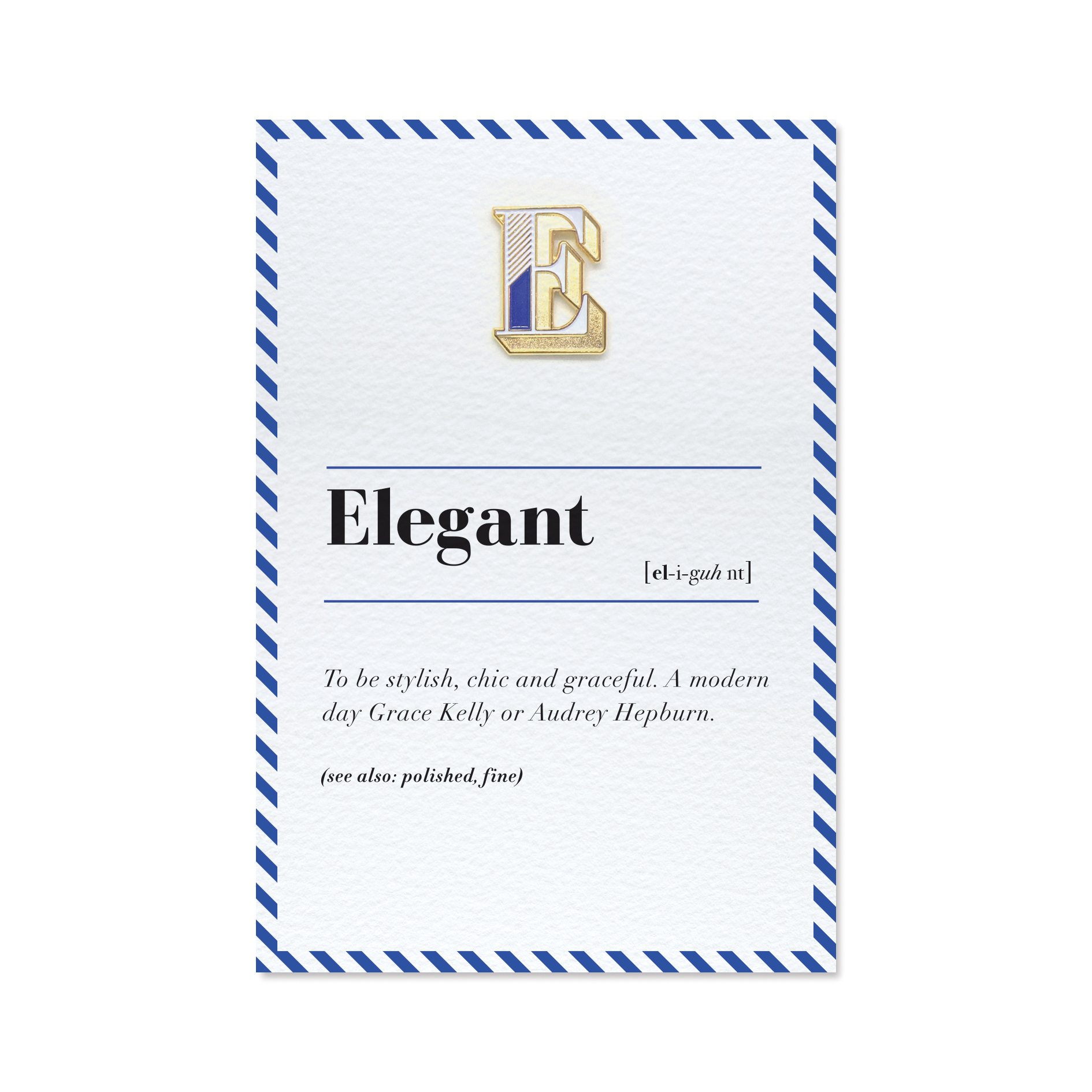 琺瑯徽章卡 - E  / Elegant
