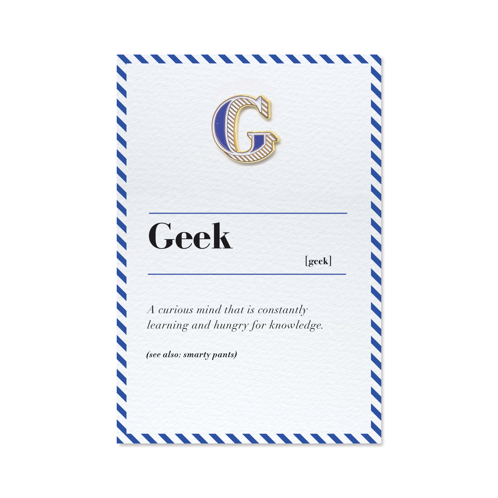 琺瑯徽章卡 - G  / Geek