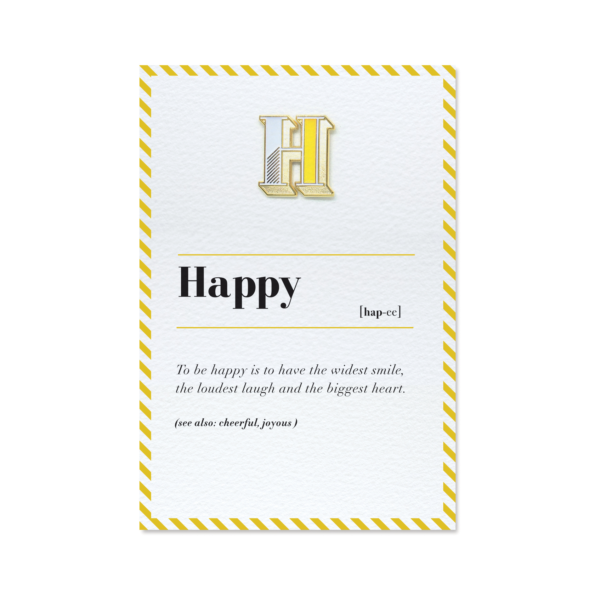 琺瑯徽章卡 - H  / Happy