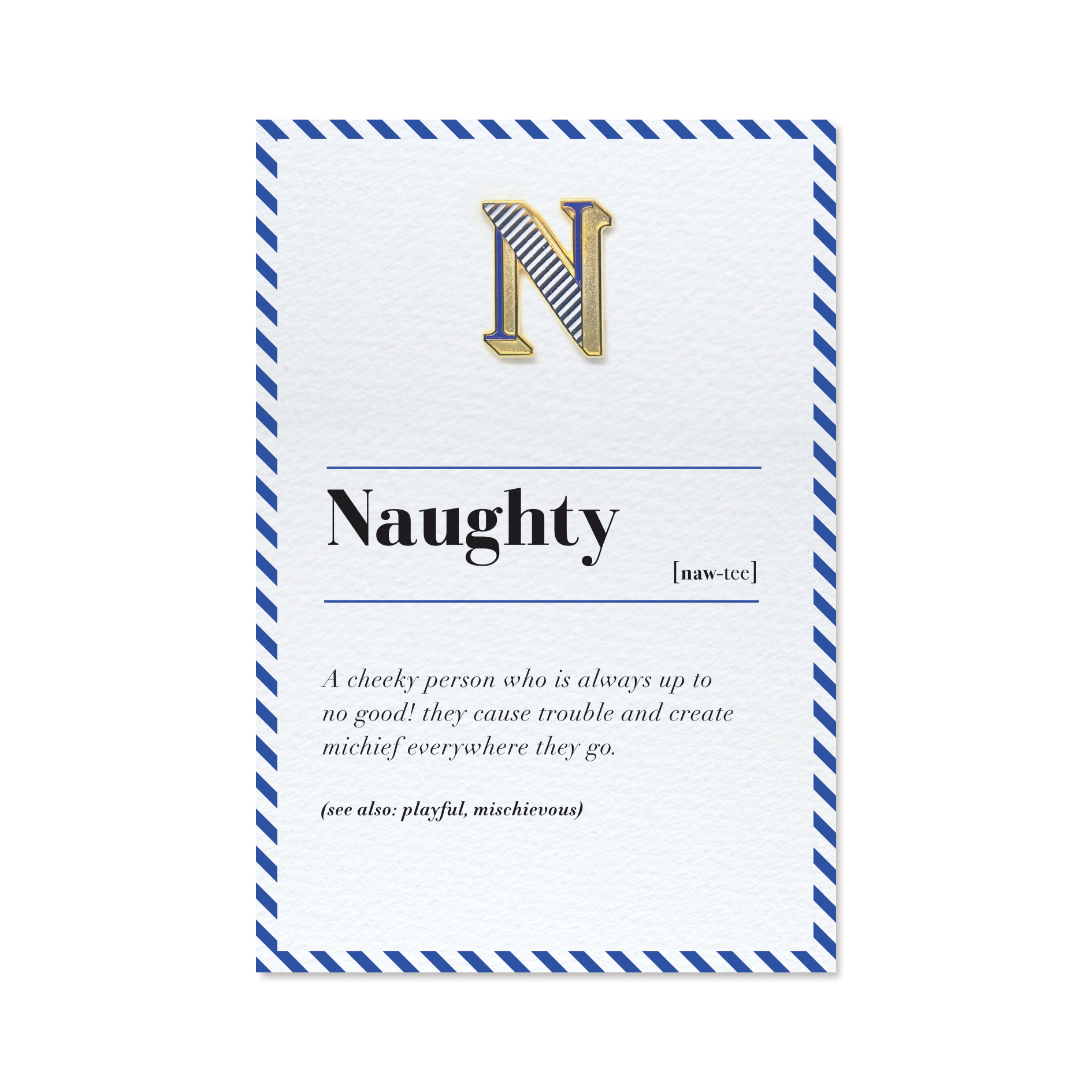 琺瑯徽章卡 - N / Naughty