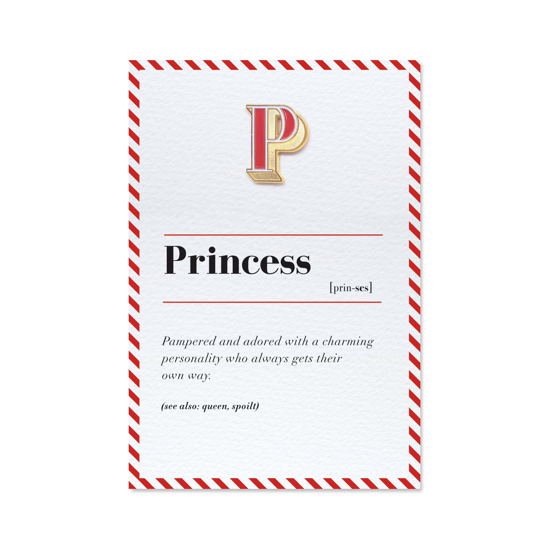 琺瑯徽章卡 - P / Princess