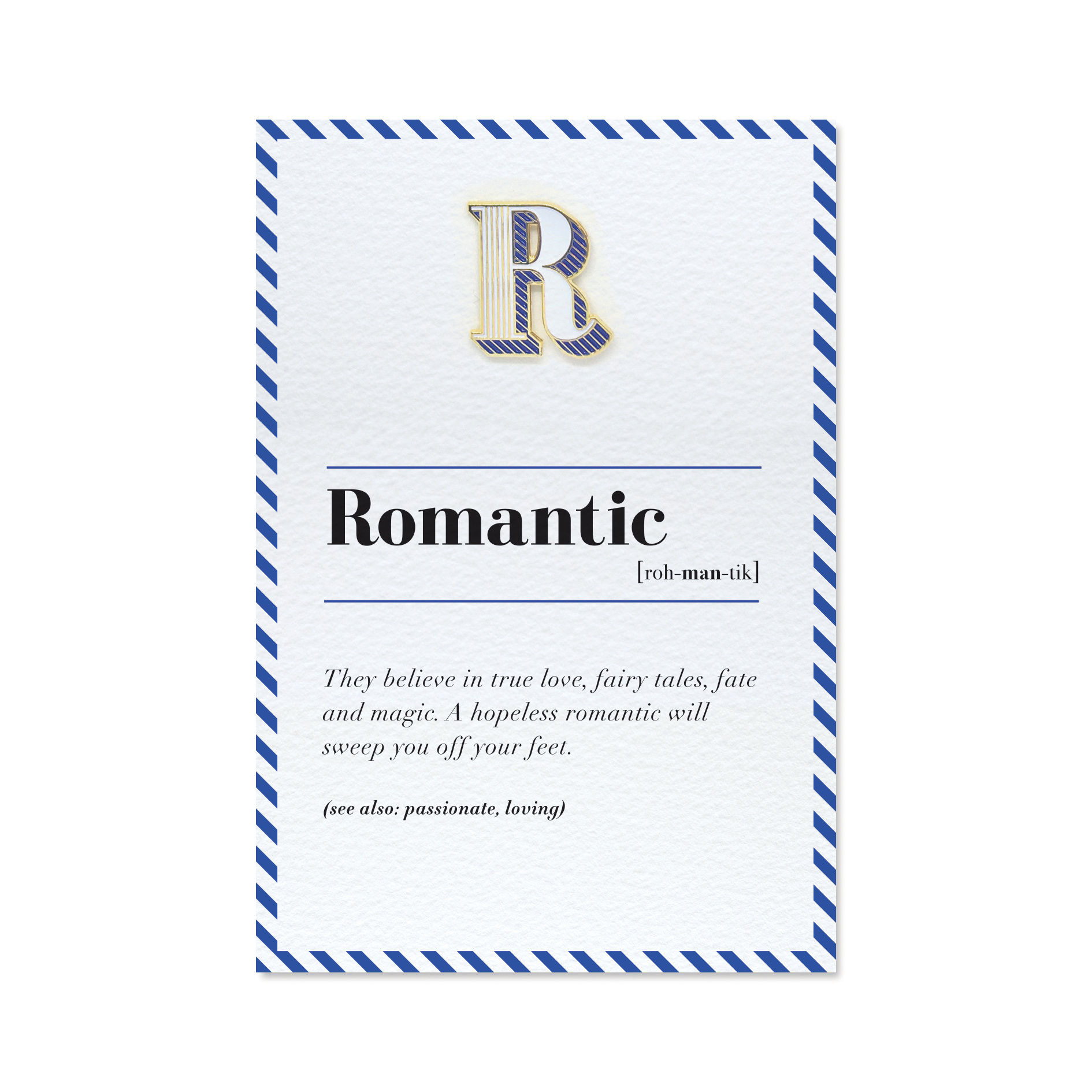 琺瑯徽章卡 - R / Romantic