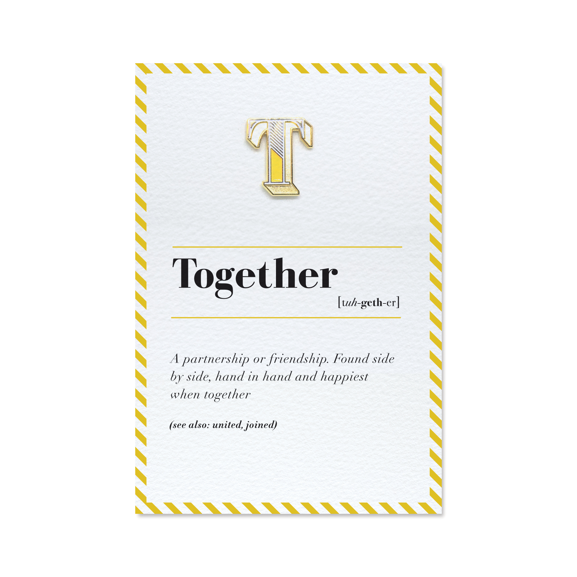 琺瑯徽章卡 - T / Together