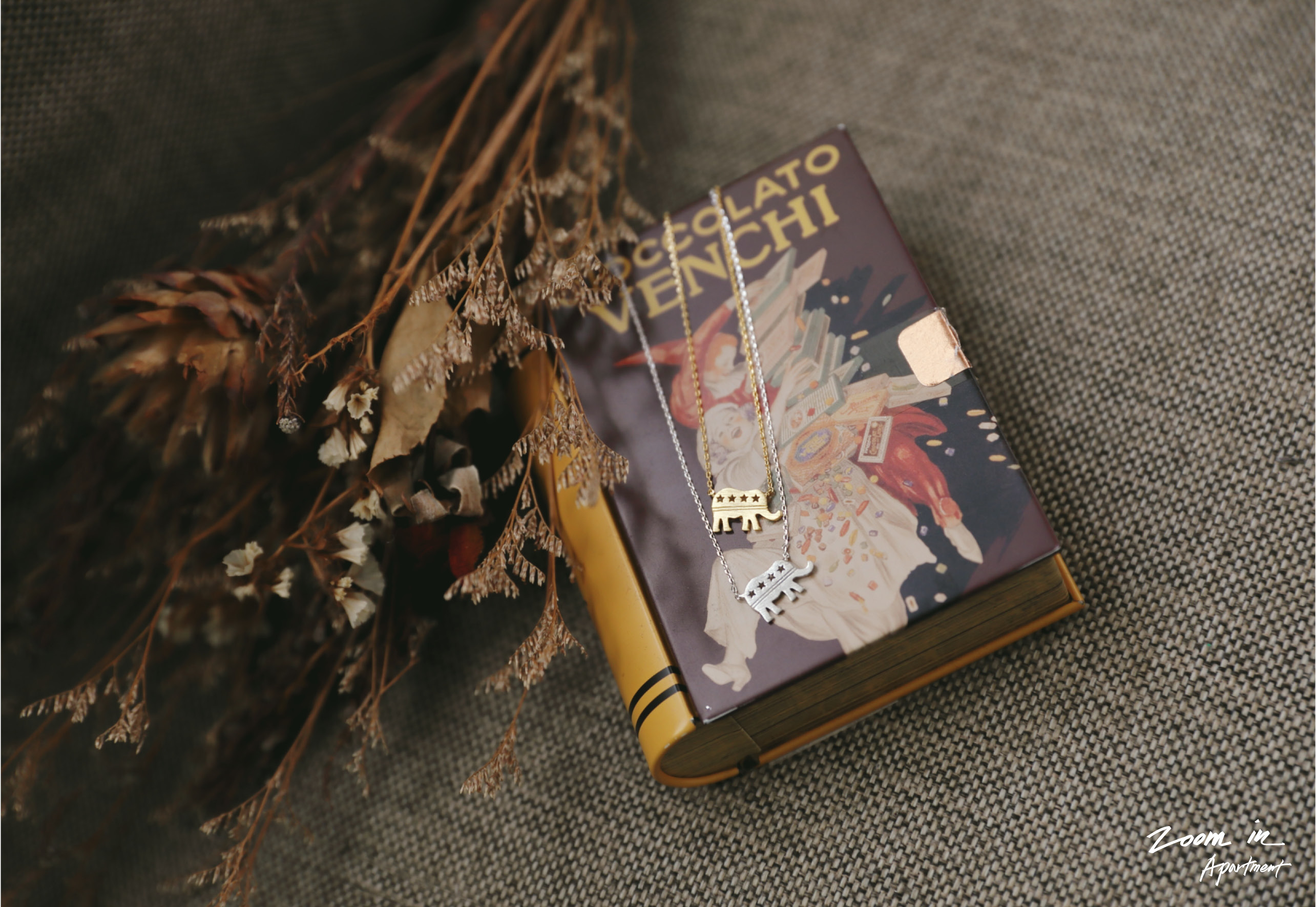 『星星大象造型項鍊』