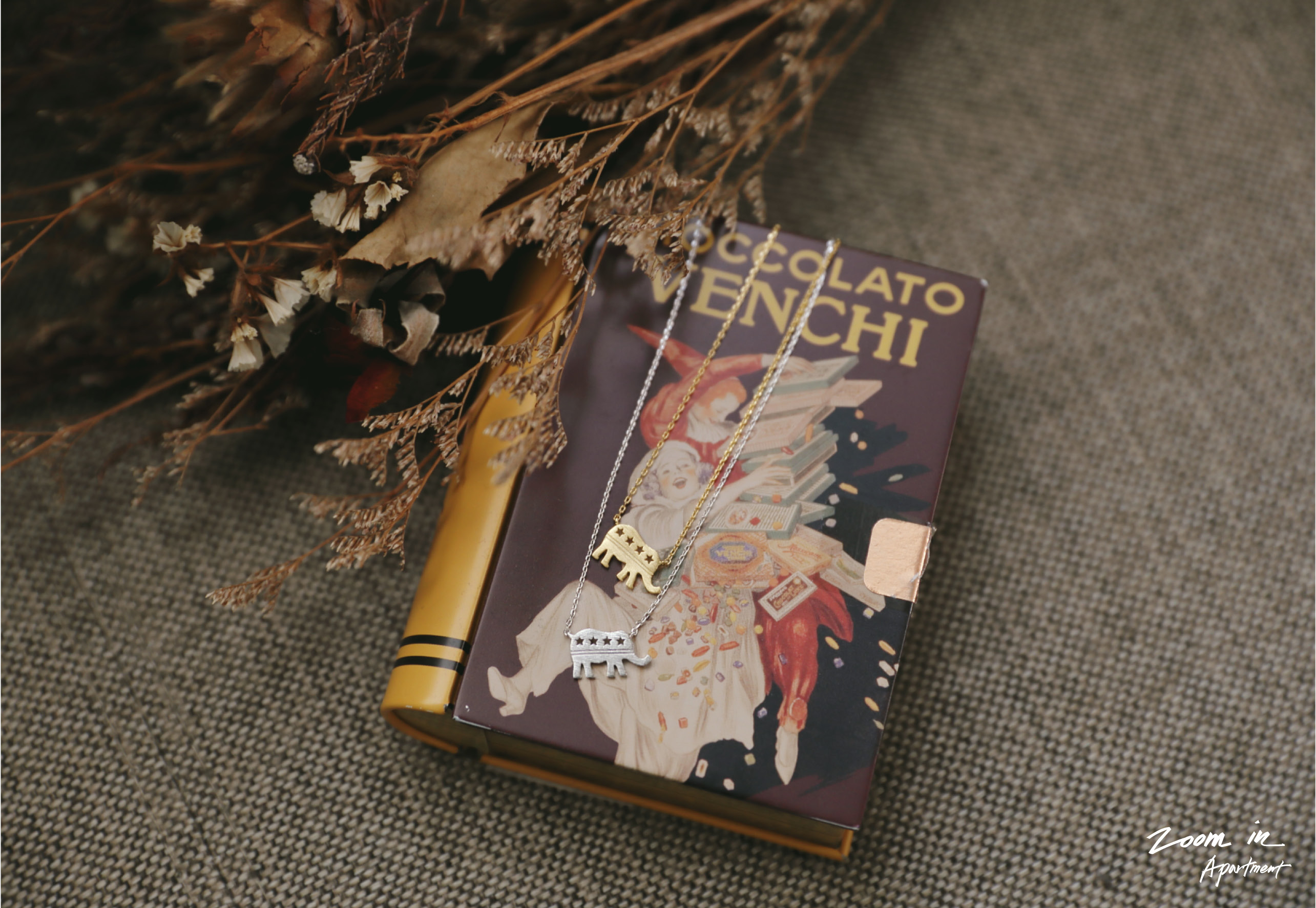 『星星大象造型項鍊』