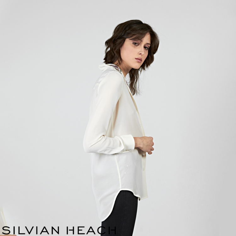 【SILVIAN EHACH】領飾長袖上衣
