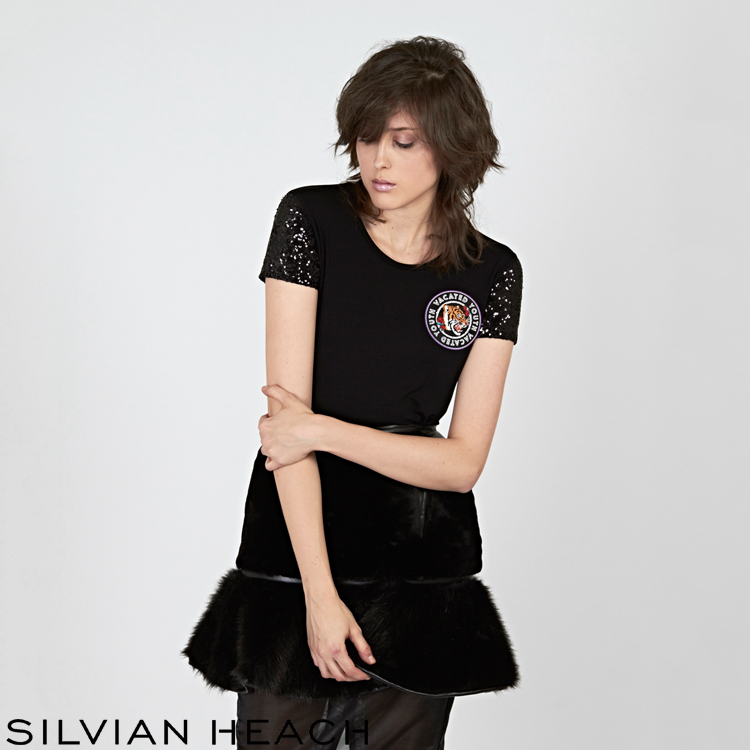 【SILVIAN EHACH】老虎徽章短袖T恤