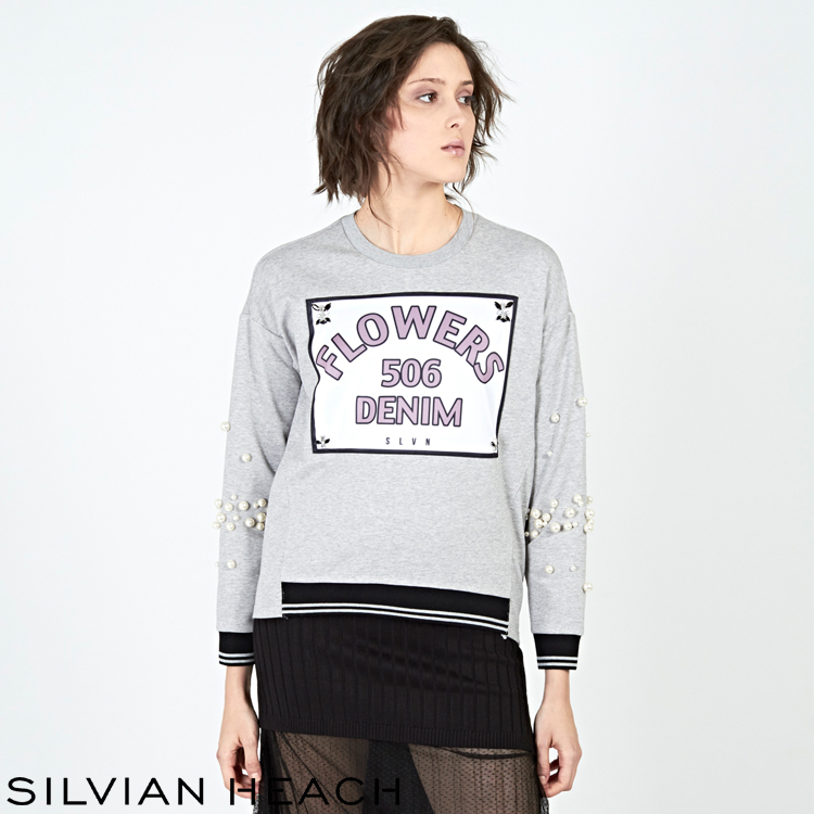 【SILVIAN EHACH】標語長袖T恤