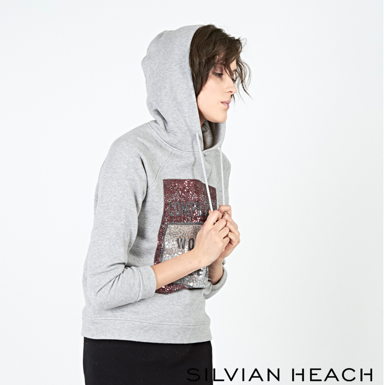 【SILVIAN EHACH】亮片連帽長袖T恤