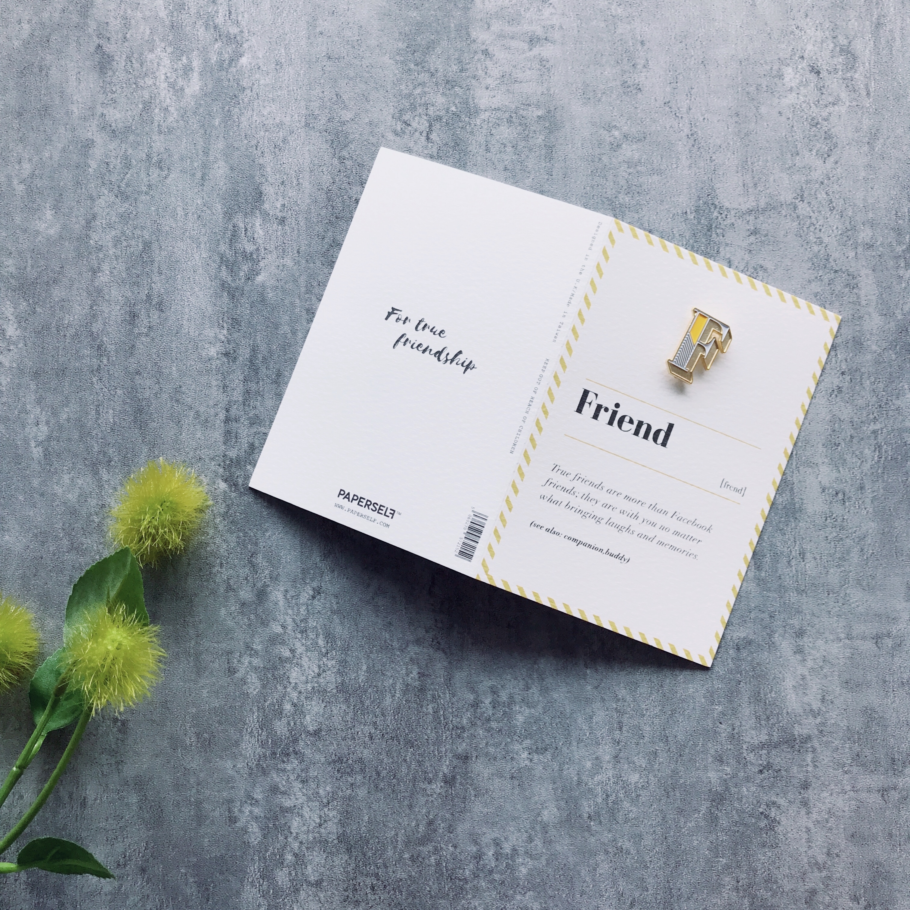 琺瑯徽章卡 - F  / Friend