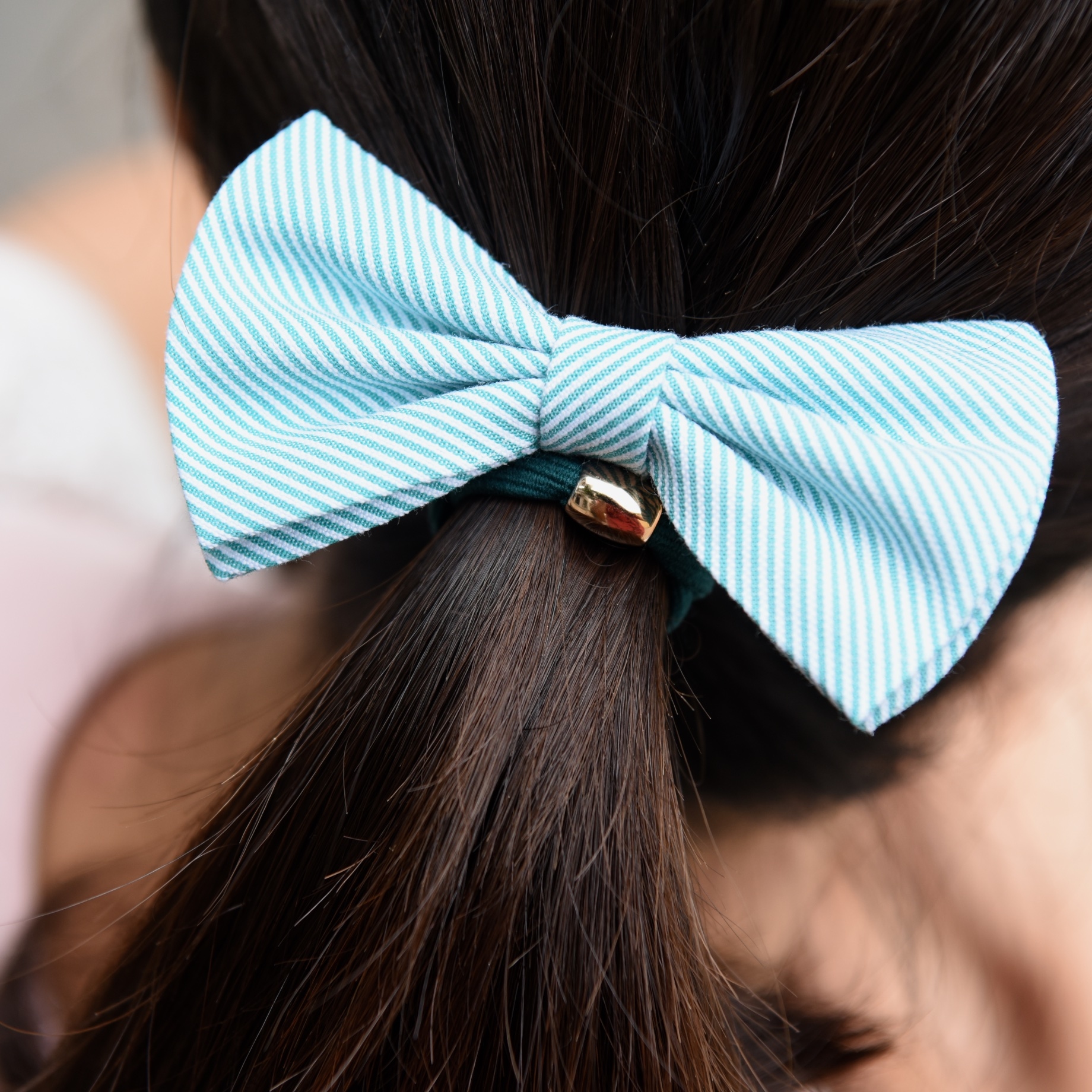 ZAZAZOO - 格仔紋 蝴蝶結髮束