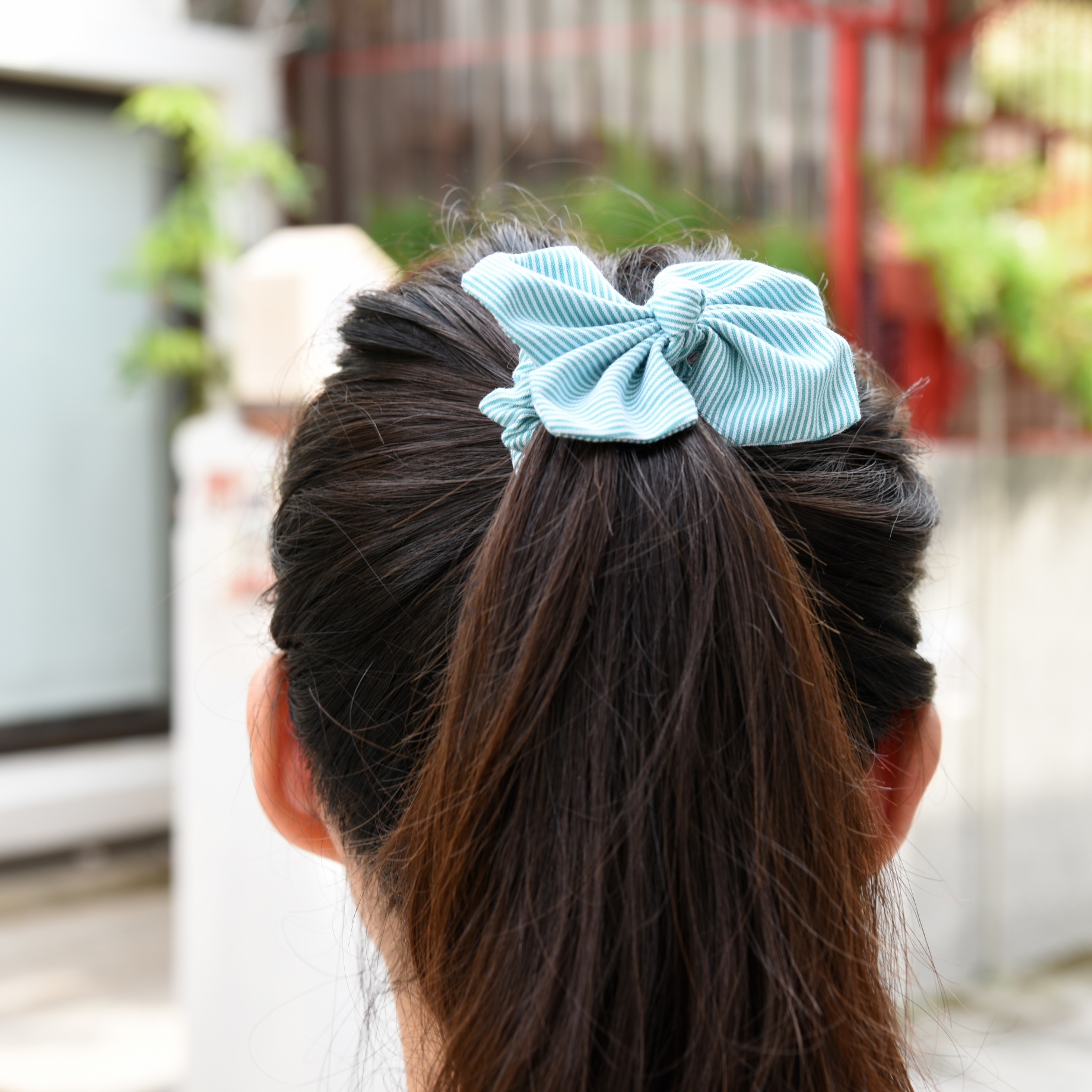 ZAZAZOO - 格仔紋 蝴蝶結橡根