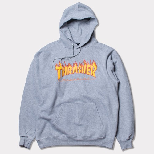 Thrasher Flame Hoodie Grey