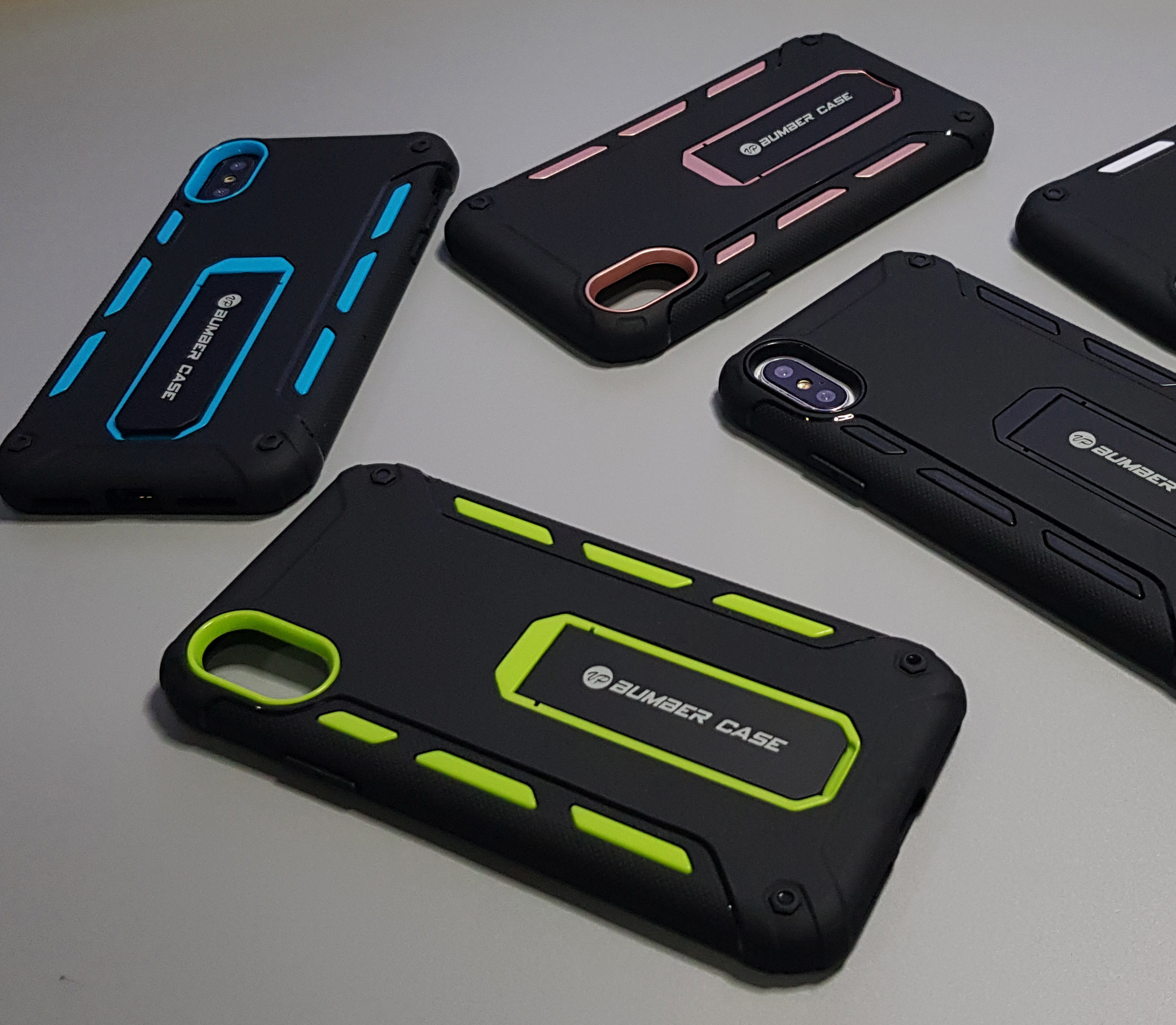 (超值優惠組合iPhone X / Xs『airbox』支架軍規防摔殼【強效防摔，便利支架】 //內含：AIRBOX防摔殼 x1 ＋ 3D康寧滿版玻璃貼＋馬卡龍鏡頭保護套