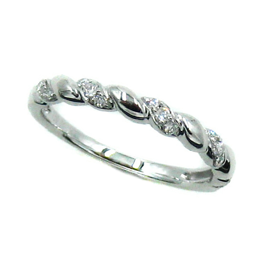 18K白金天然鑽石戒指