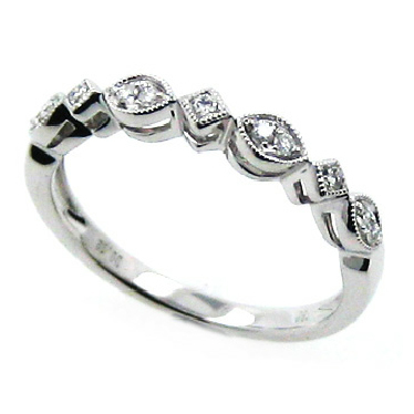 18K白金天然鑽石戒指