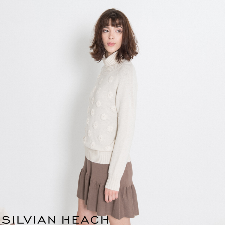 【SILVIAN EHACH】毛線花花長袖針織衫