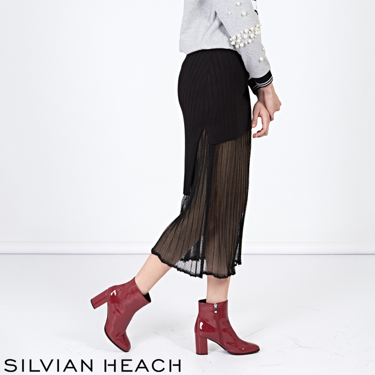 【SILVIAN EHACH】雙層透視短裙