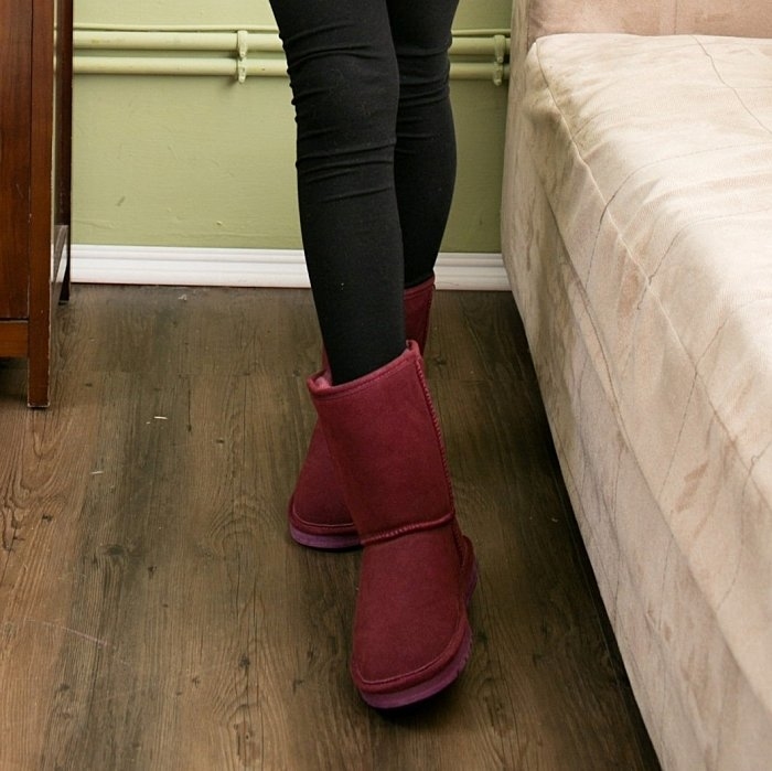 【低筒】真皮100%純羊毛雪靴羊毛靴