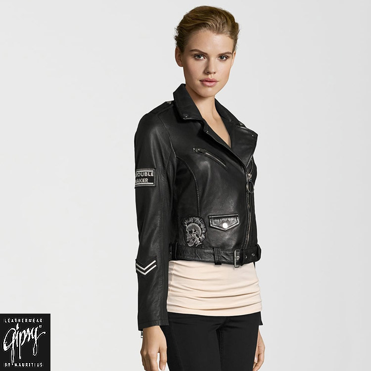 Devil2騎士領箭頭搖滾皮衣