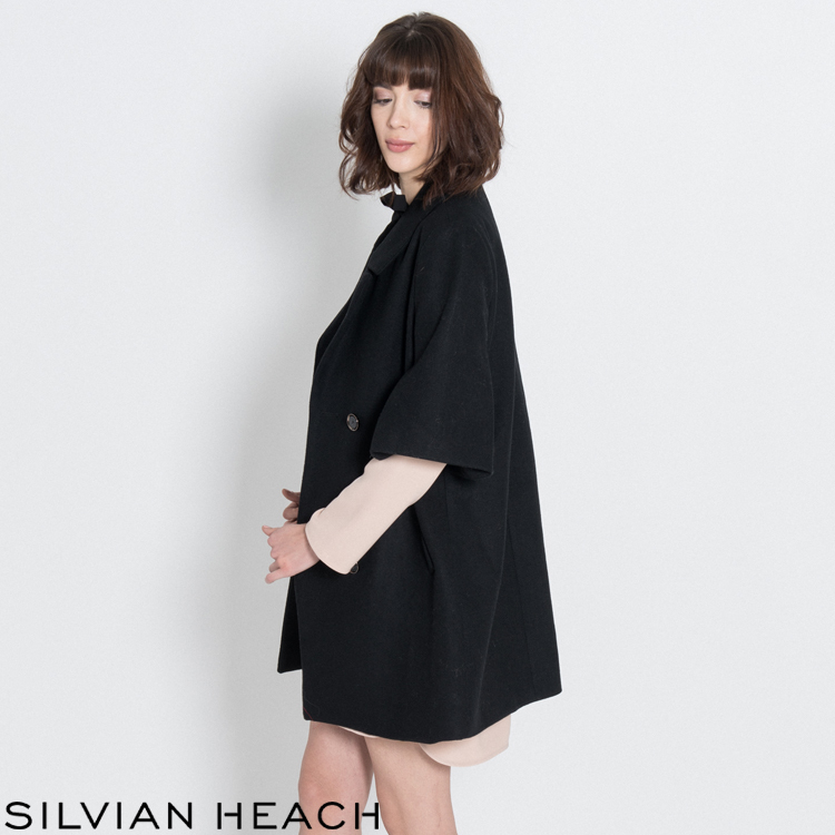 【SILVIAN EHACH】雙排扣五分袖大衣