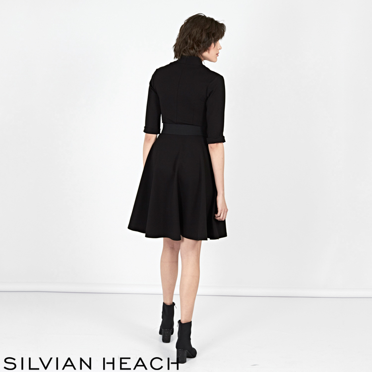 【SILVIAN EHACH】蝴蝶結腰帶五分袖短洋裝