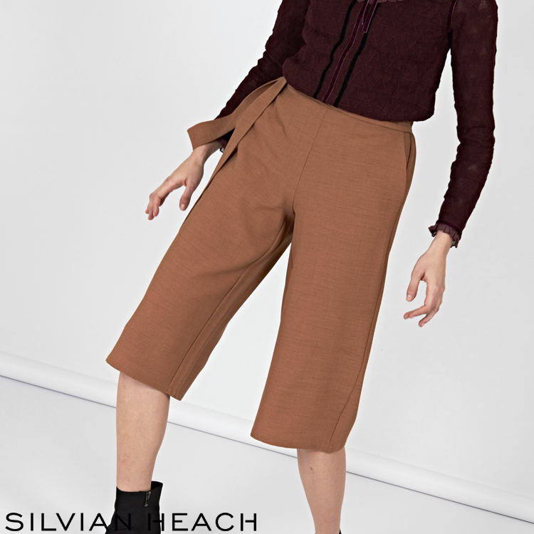【SILVIAN EHACH】綁帶寬管五分褲