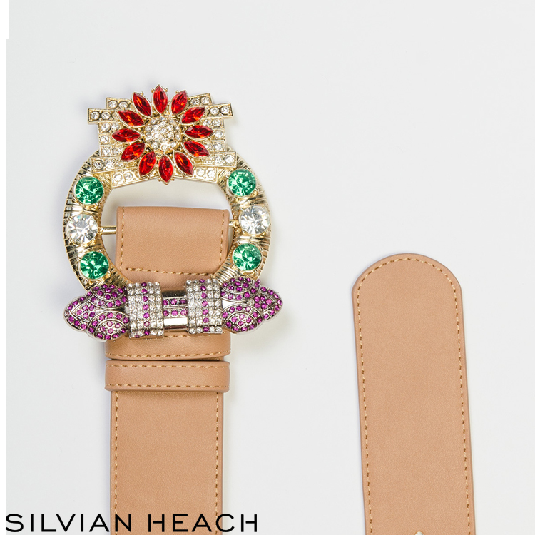 【SILVIAN EHACH】華麗扣飾皮帶