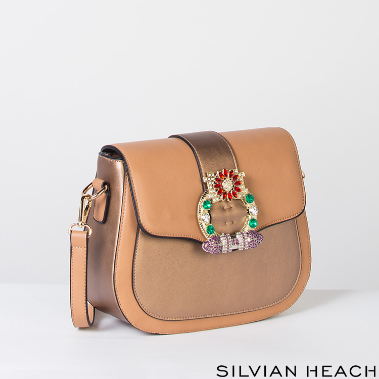 【SILVIAN EHACH】華麗扣飾肩背包
