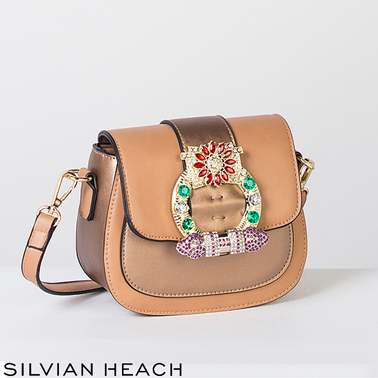【SILVIAN EHACH】華麗扣飾肩背小包