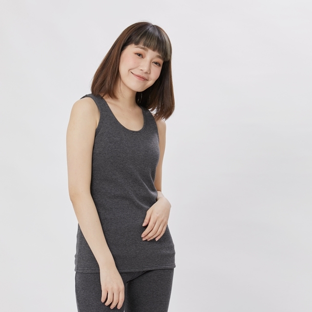 Fever 超暖短毛背心/深灰