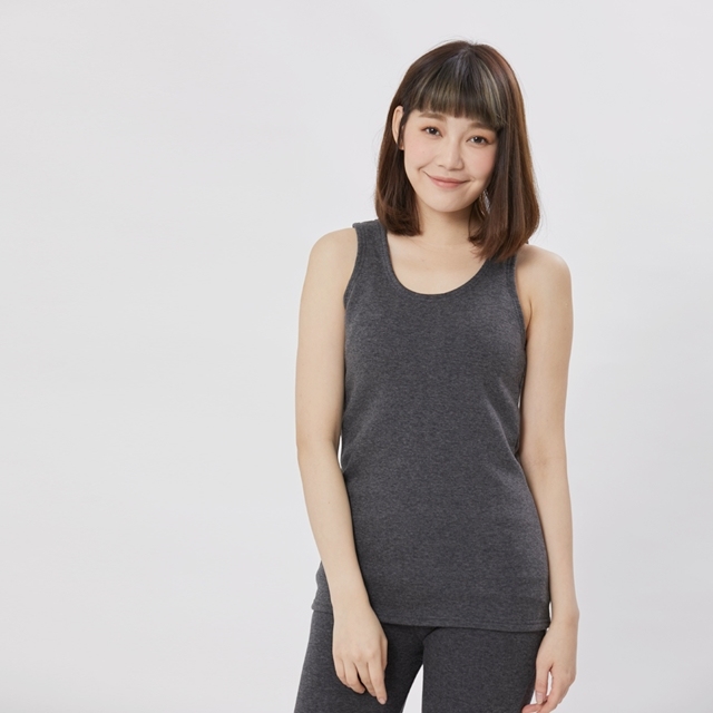 Fever 超暖短毛背心/深灰