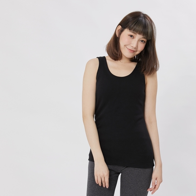 Fever 超暖短毛背心/黑