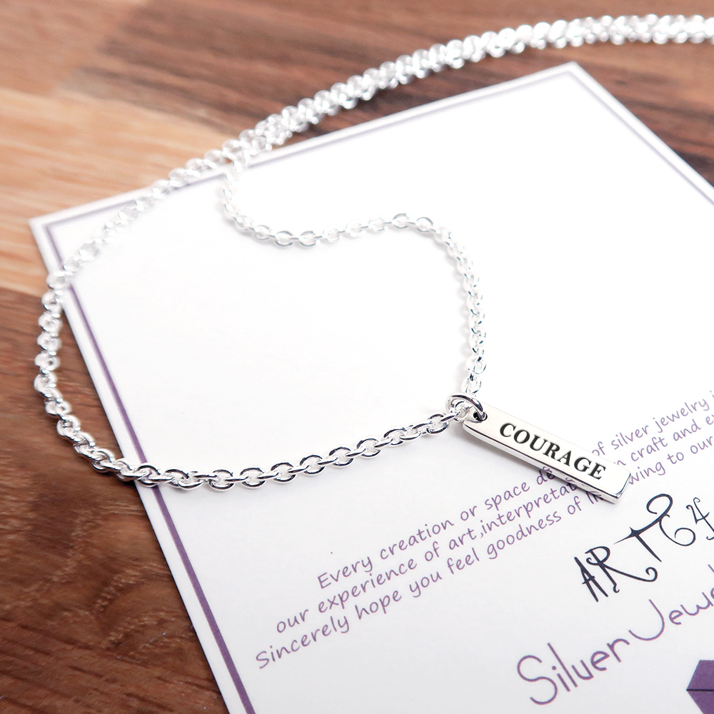 經典圓圈MEMO項鍊-925純銀訂製刻字項鍊 箴言項鍊