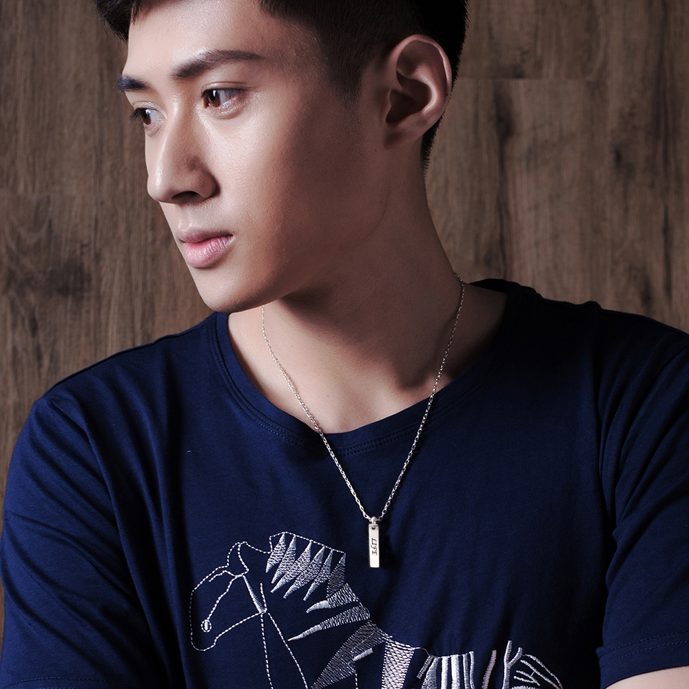 經典圓圈MEMO項鍊-925純銀訂製刻字項鍊 箴言項鍊