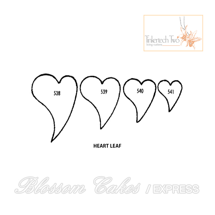 Tinkertech - Heart Leaf Cutters #538-541