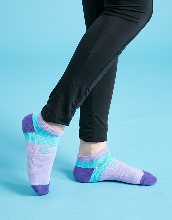 DLIVE X Footer - 聯名機能運動短襪 (粉紫/紫/天空藍 GW-06)