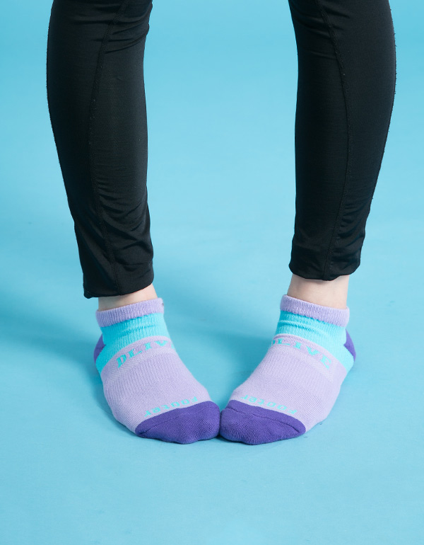 DLIVE X Footer - 聯名機能運動短襪 (粉紫/紫/天空藍 GW-06)