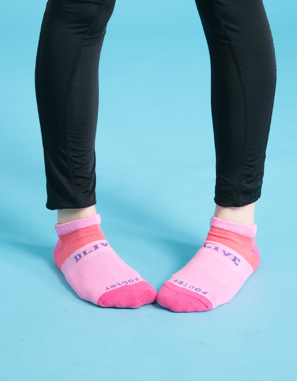 DLIVE X Footer - 聯名機能運動短襪 (粉紅/桃紅 GW-07)