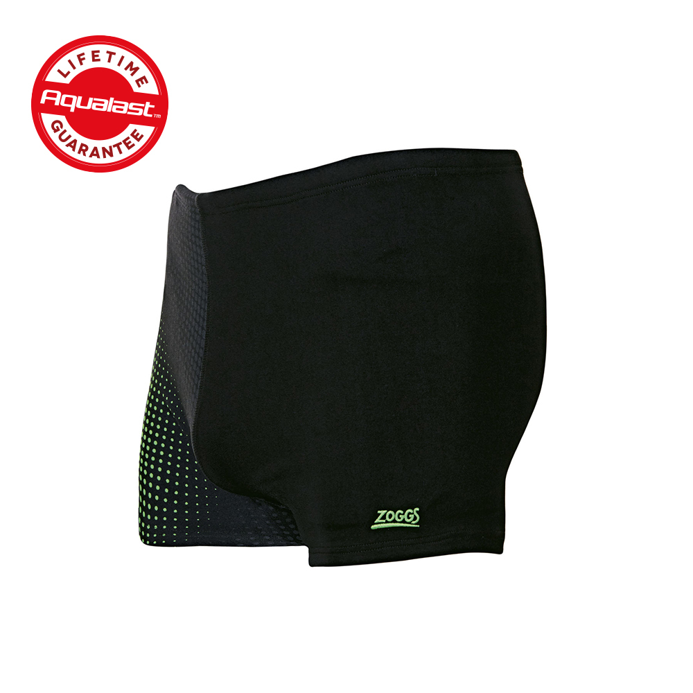 ZOGGS 男性《螢光綠點》四角泳褲