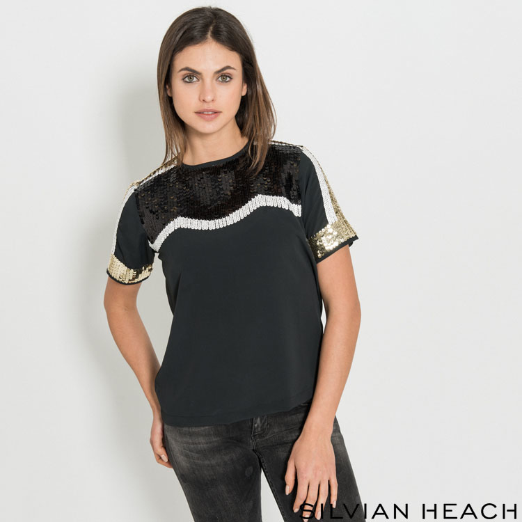 【SILVIAN HEACH】亮片短袖上衣