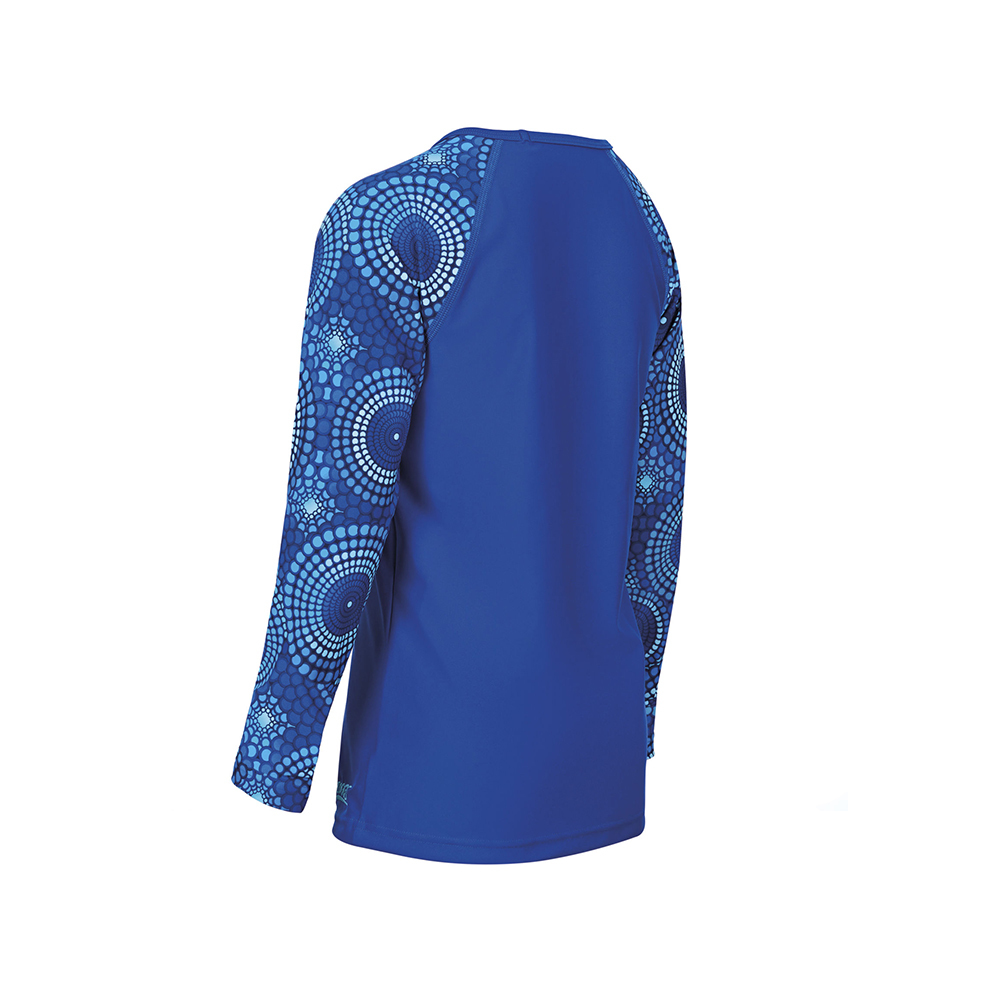 ZOGGS 青少女《寶藍光圓點》長袖防曬衣