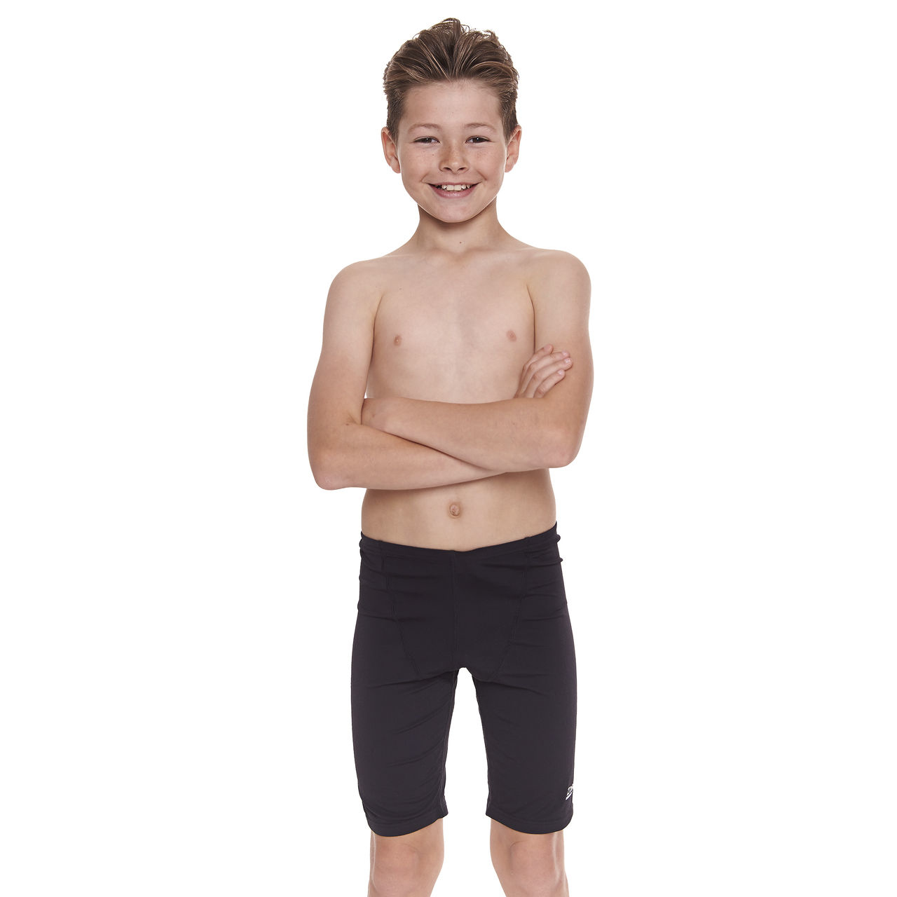 ZOGGS 青少年《基本黑》及膝泳褲