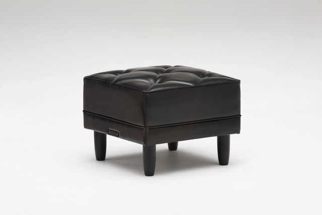 Ottoman 皮革椅凳 (霧黑)