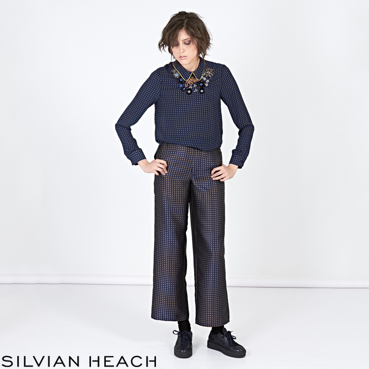 【SILVIAN HEACH】向日葵花版鑽飾長袖上衣