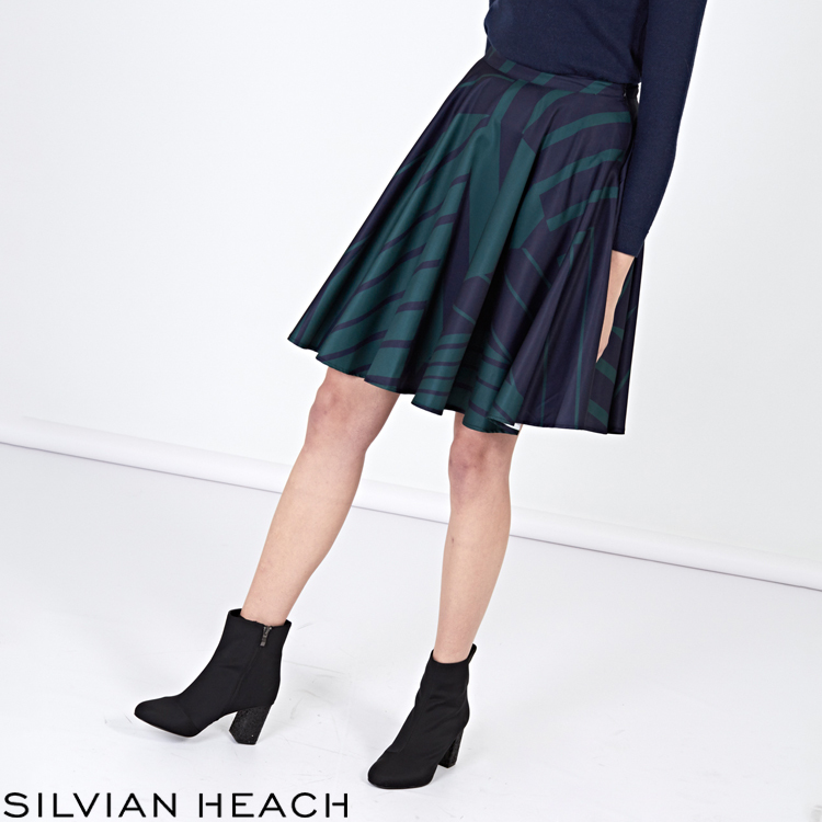 【SILVIAN HEACH】藍綠幾何短圓裙